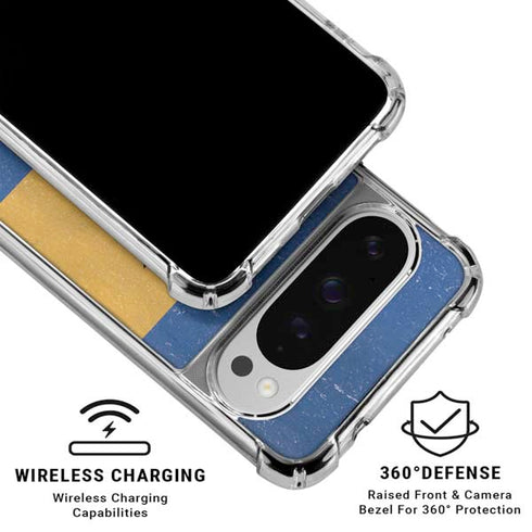 Barbados Flag Distressed Google Pixel 10 Pro XL Clear Case